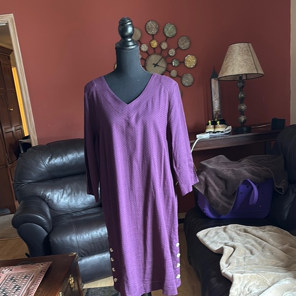 Elegant Purple Women's Dress - Picture 1 of 5